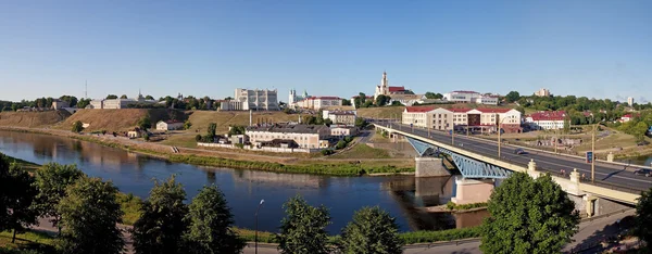 Zomer panorama van Grodno. Wit-Rusland — Stockfoto