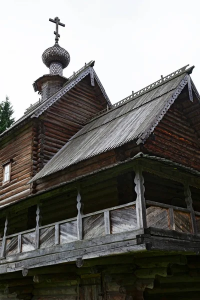 Russia Tver Region 2013 Ethnographical Museum Vasilevo Wood Church Transfiguration — 스톡 사진