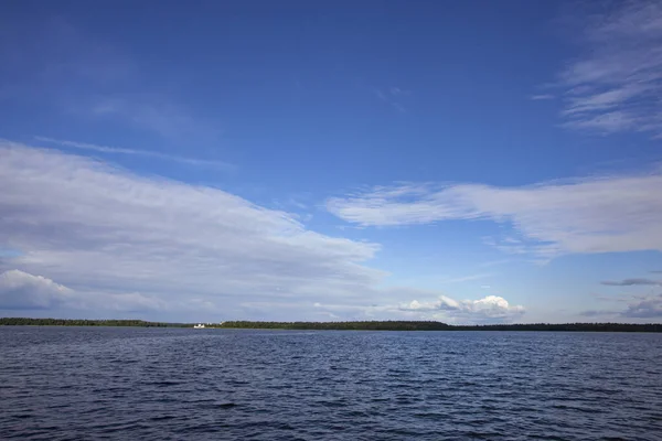 Paisagem Natural Horizontal Vista Lago Valdai Rússia — Fotografia de Stock