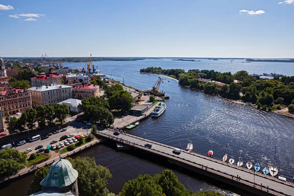 Oroszország Vyborg Július 2013 Kilátás Városra Felülről — Stock Fotó