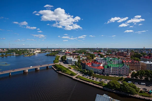 Rusia Vyborg Julio 2013 Vista Ciudad Desde Arriba — Foto de Stock