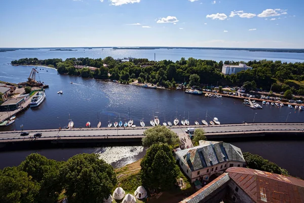 Rusland Vyborg Juli 2013 Uitzicht Stad Van Bovenaf — Stockfoto