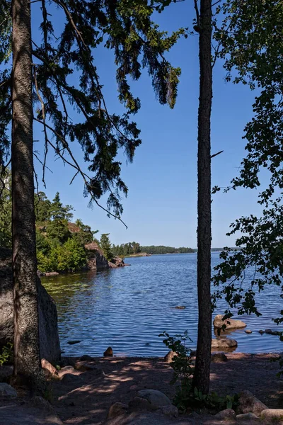 Meer Monrepos Park Karelia — Stockfoto
