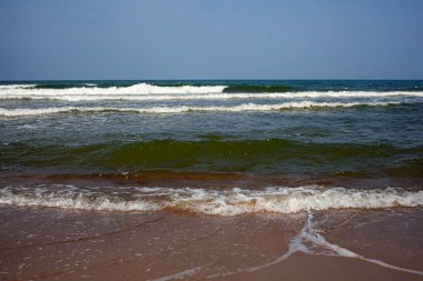 Baltık Denizi 'nde sakin bir havada sörf, Kalininingrad