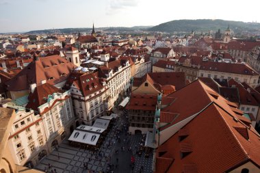 Prag - 6 Temmuz 2013. Prag eski bölümünün görünümünü üzerinde Temmuz 2013