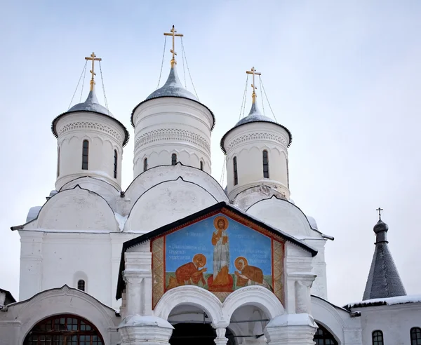 斯帕斯基大教堂 (所有慈悲的救主的大教堂) 在斯 Prilutsky 修道院里。沃洛格达 — 图库照片