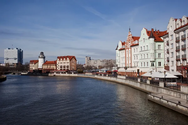 Russia,  Kaliningrad - 23 march 2015: Tourist Attraction "Fishing Village" — Stock Photo, Image