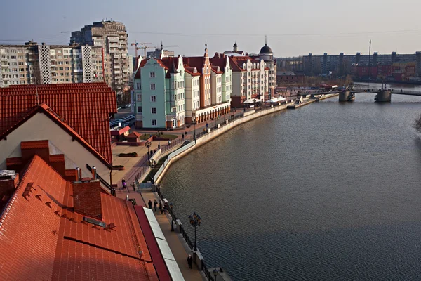 Toeristische Complex "Vissersdorp". Kaliningrad, Rusland. 25 maart 2015 — Stockfoto