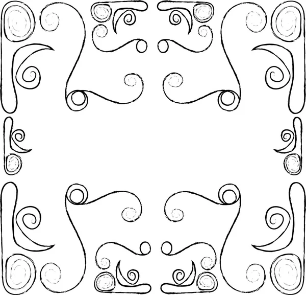 Векторная граница с гравировкой ретро-орнаментом — стоковый вектор