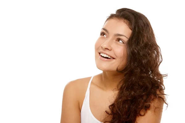 Girl with curly hair — Stock Photo, Image