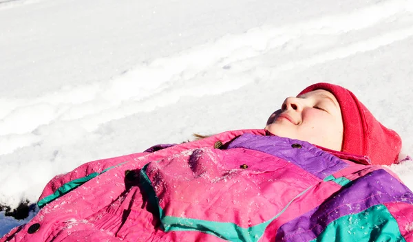 Little Girl Winter Time — Stock Photo, Image