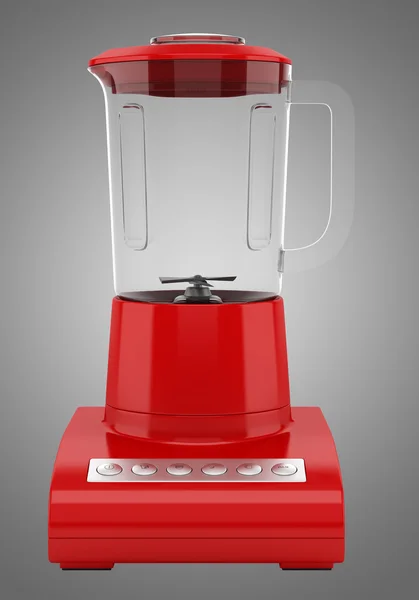 Red countertop blender isolated on gray background — Stock Photo, Image