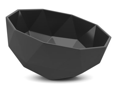 Beyaz arka plan üzerinde izole siyah Seramik vazolar