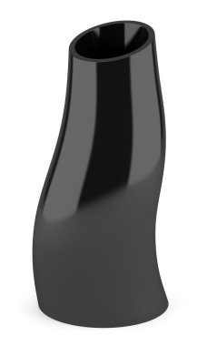 Beyaz arka plan üzerinde izole siyah Seramik vazolar