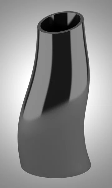 Black ceramic vase isolated on gray background — Stock Photo, Image