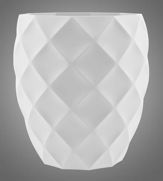 Keramická váza izolovaných na šedém pozadí — Stock fotografie