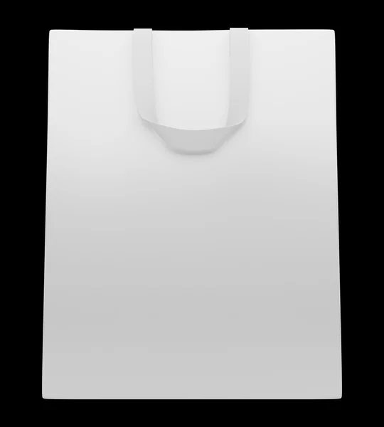 Single blank shopping bag isolated on black background. 3d illus — Stock Photo, Image