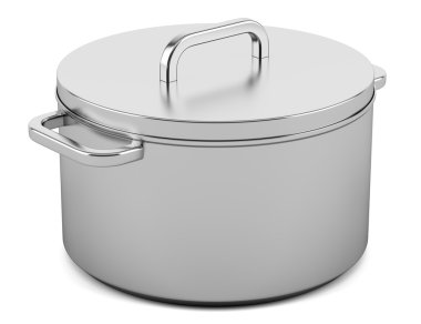 Beyaz arka plan üzerinde izole tava pişirme