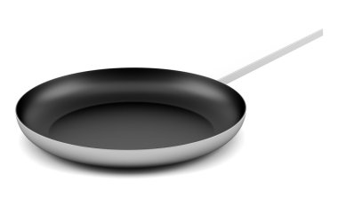 Beyaz arka plan üzerinde izole tava pişirme