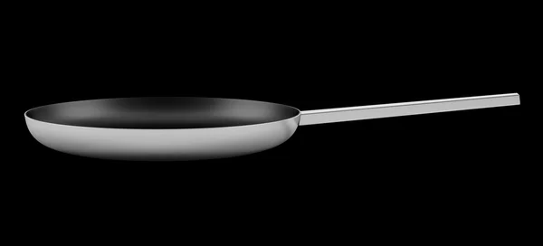 Cooking pan isolated on black background — Stock Photo, Image