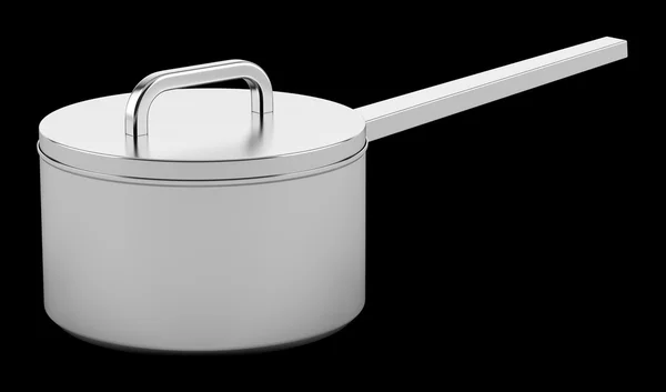 Cooking pan isolated on black background — Stock Photo, Image