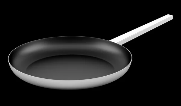 Cooking pan isolated on black background — Stock Photo, Image