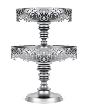 Beyaz arka plan üzerinde izole metalik vazo