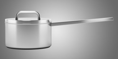 gri arka plan üzerinde izole tava pişirme