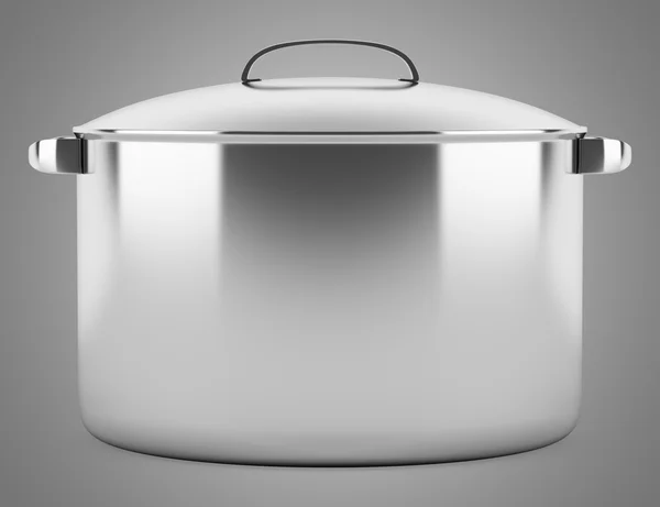 Cooking pan isolated on gray background — Stock Photo, Image