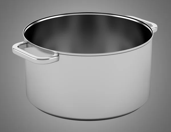 Cooking pan isolated on gray background — Stock Photo, Image