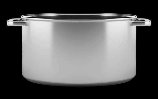 Cooking pan isolated on black background — Stock Photo, Image