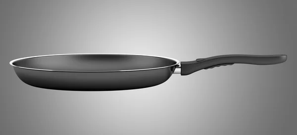 Fryer pan isolated on gray background — Stock Photo, Image