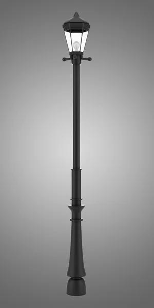 Vintage street lamp isolated on gray background — Stock Photo, Image