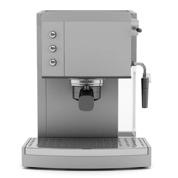 Máquina de café moderna isolada no fundo branco — Fotografia de Stock