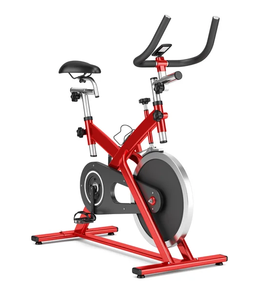 Stationary exercise bike isolated on white background — Stock Photo, Image