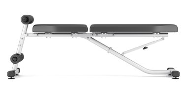 Beyaz arka plan üzerinde izole ayarlanabilir spor salonu tezgah