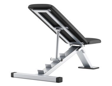 Beyaz arka plan üzerinde izole ayarlanabilir spor salonu tezgah