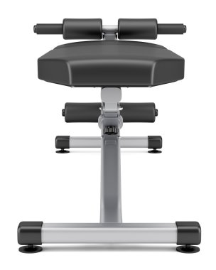 Beyaz arka plan üzerinde izole ayarlanabilir spor salonu tezgah