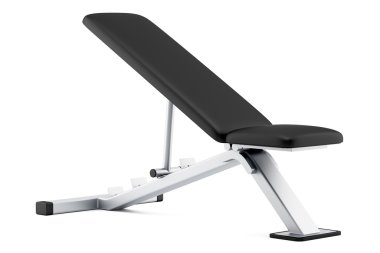 Beyaz arka plan üzerinde izole ayarlanabilir spor salonu tezgah