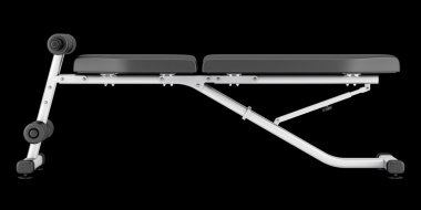 siyah arka plan üzerine izole ayarlanabilir spor salonu tezgah