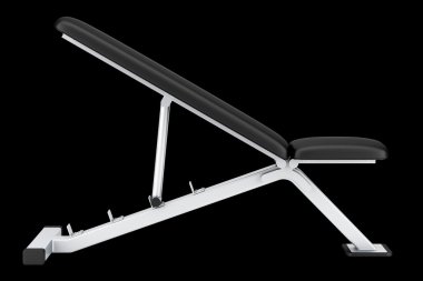 siyah arka plan üzerine izole ayarlanabilir spor salonu tezgah