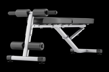 siyah arka plan üzerine izole ayarlanabilir spor salonu tezgah