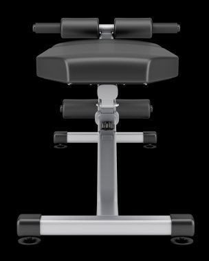 siyah arka plan üzerine izole ayarlanabilir spor salonu tezgah