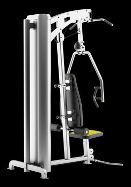 siyah arka plan üzerine izole multigym makine