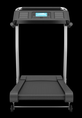 siyah arka plan üzerine izole koşu bandı