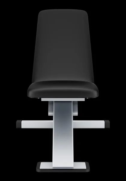 Регульована тренажерна лавка ізольована на чорному фоні — стокове фото