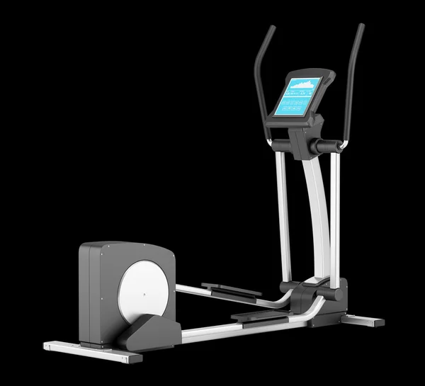 Elliptical cross trainer isolated on black background — Stock Photo, Image