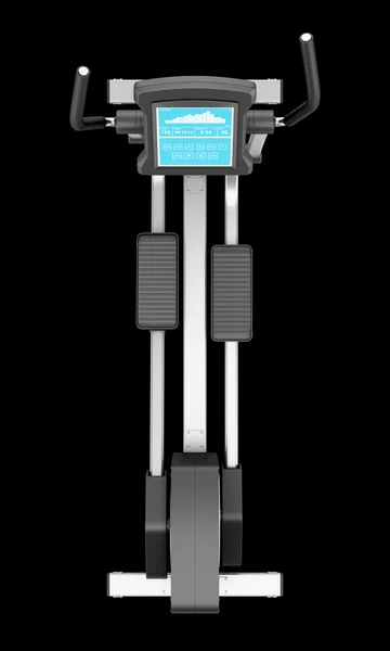 검은 backgroun에 고립 된 타원형의 크로스 트레이너의 상위 뷰 — 스톡 사진