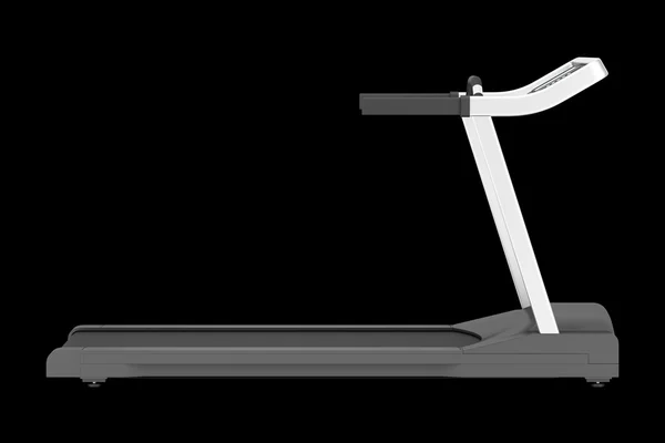 Бігова доріжка ізольована на чорному фоні — стокове фото
