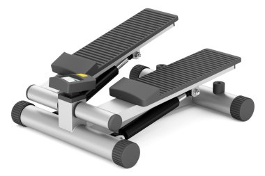 Beyaz arka plan üzerinde izole jimnastik salonu Step